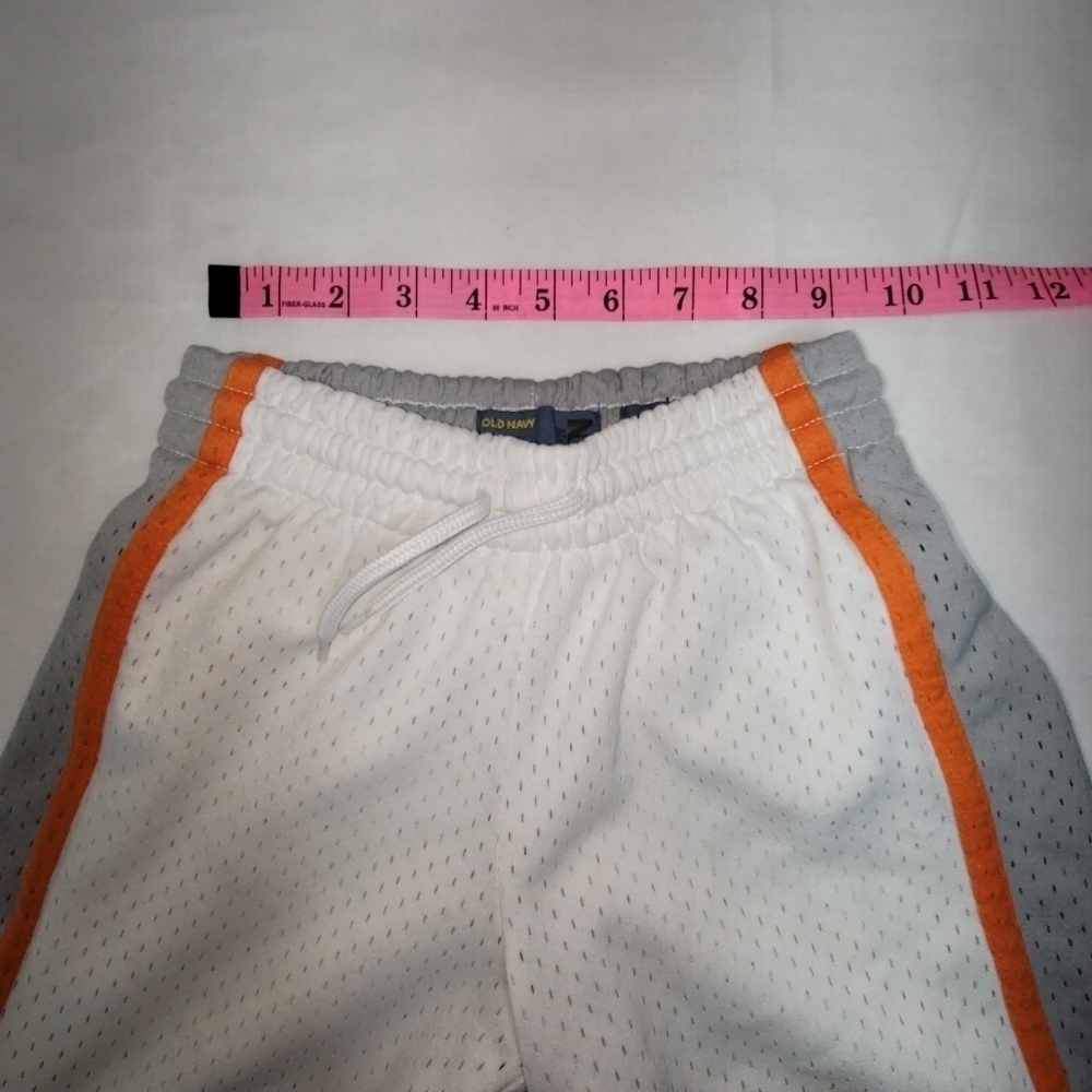 Old Navy White & Orange Basketball Shorts Boys Size 5 XS - Picture 11 of 13